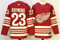 Men's Detroit Red Wings #23 Lucas Raymond Jersey Red 2025-26 Centennial Premium Stitched