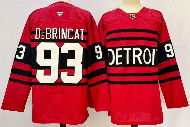 Detroit Red Wings #93 Alex DeBrincat Jersey  2025 Premium Stitched