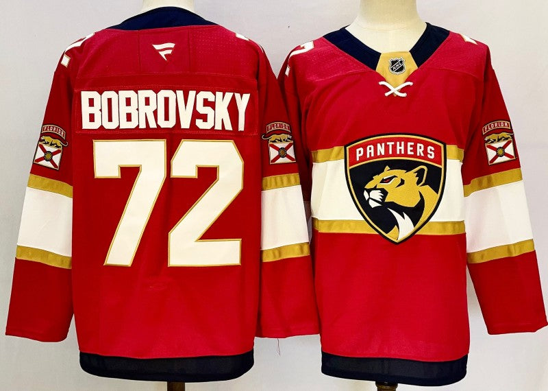Florida Panthers #72 Sergei Bobrovsky Jersey 2025 Premium Stitched