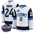 Men's Kaapo Kakko Jersey #24 Finland White 2025 4 Nations Face-Off Stitched