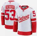 Moritz Seider Jersey #53 Detroit Red Wings White 2025 Stadium Stitched