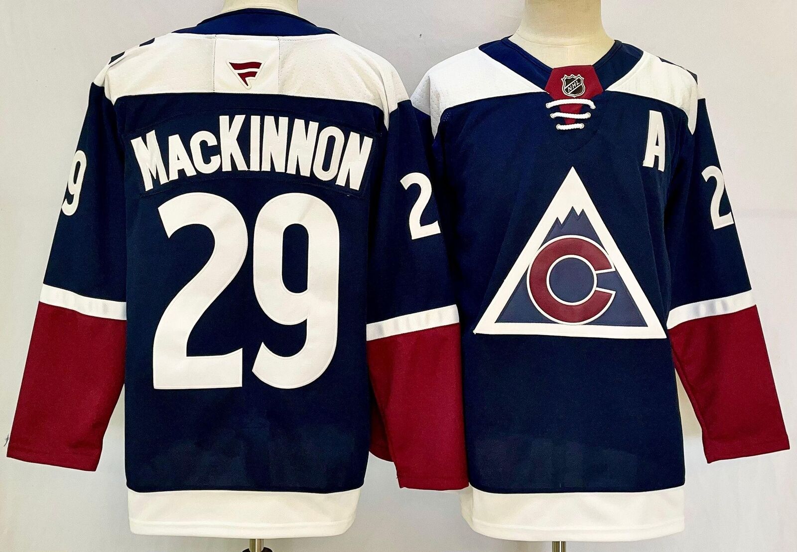 Men’s Nathan MacKinnon Jersey #29 Colorado Avalanche Navy All Stitched