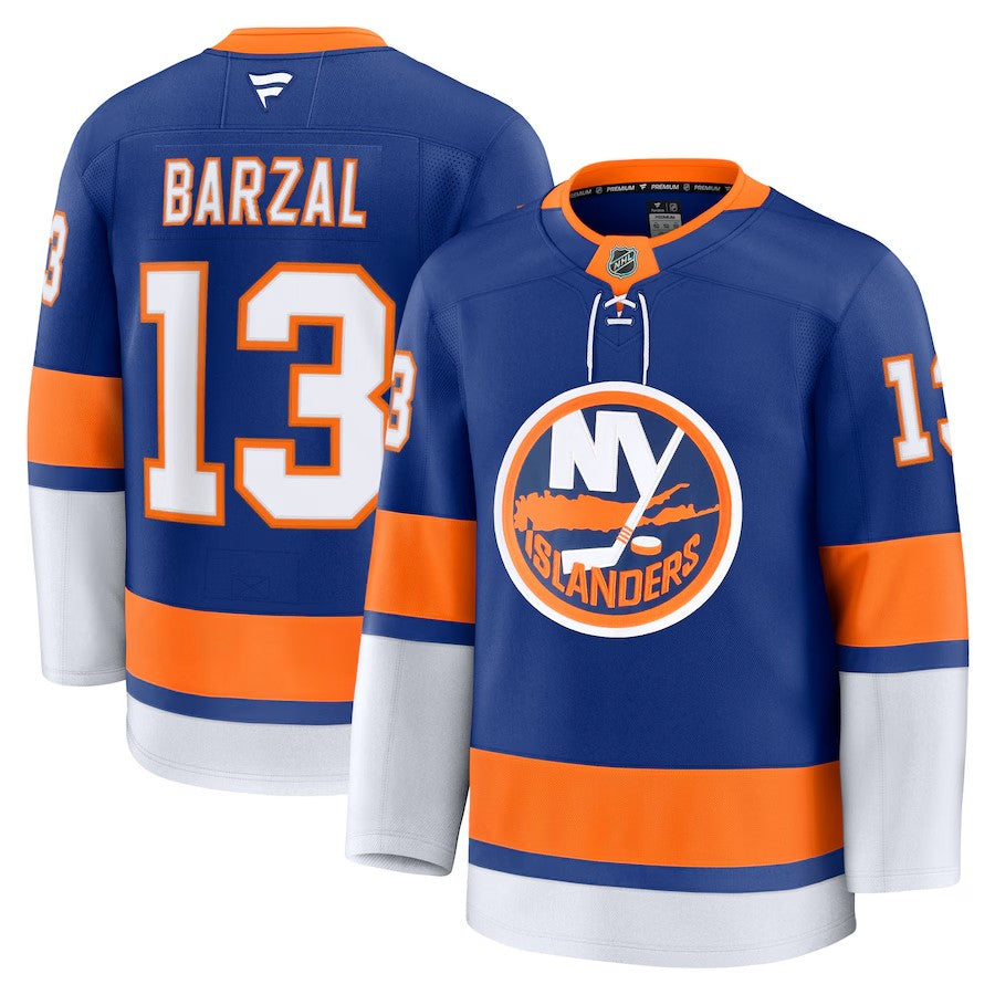 New York Islanders #13 Mathew Barzal Home Premium Jersey 2025 Premium Stitched