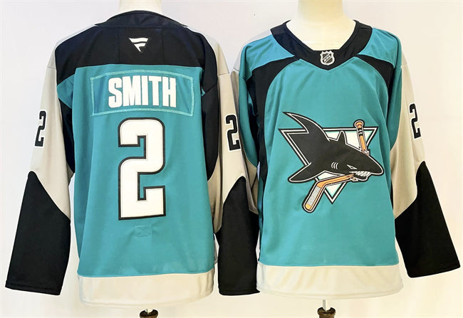 Men's San Jose Sharks #71 Macklin Celebrini Teal 2025 Alternate Stitched Hockey Jersey