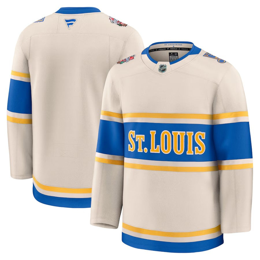 St. Louis Blues Fanatics 2025 NHL Winter Classic Premium Cream Jersey