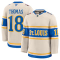 St. Louis Blues #18 Robert Thomas 2025 NHL Winter Classic Premium Cream Jersey