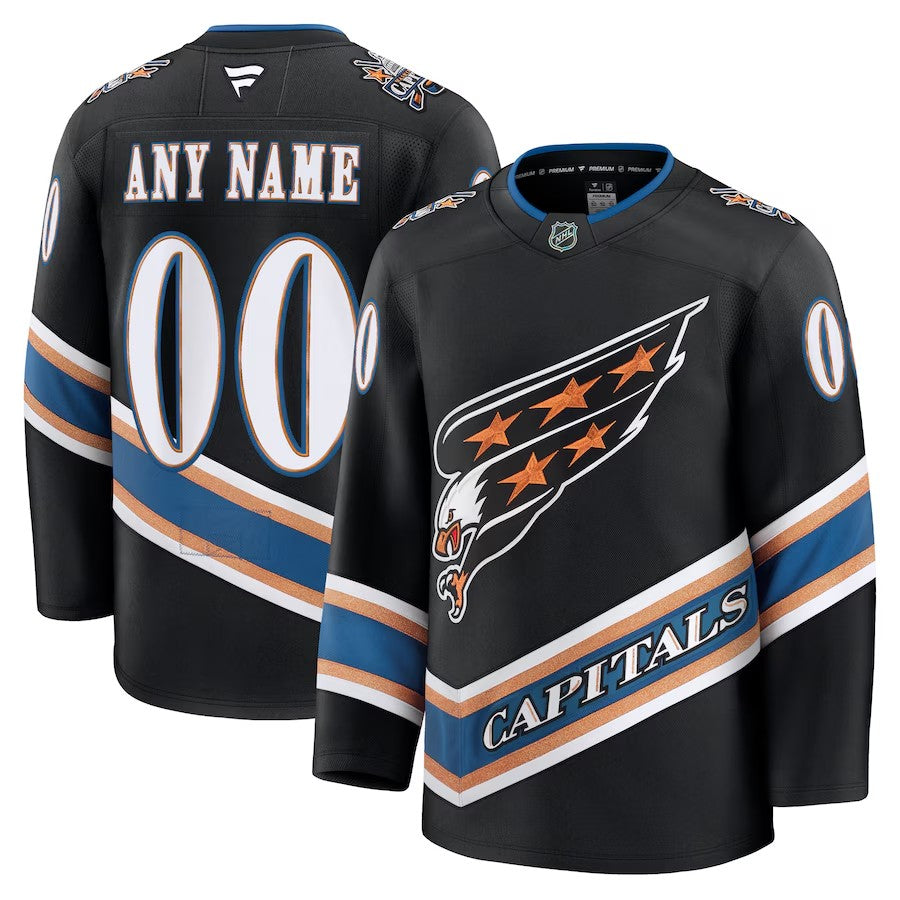 Washington Capitals Alternate 50th Anniversary Premium Custom Jersey Black