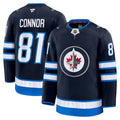 Winnipeg Jets #81 Kyle Connor Home Premium Jersey  Stitched Navy