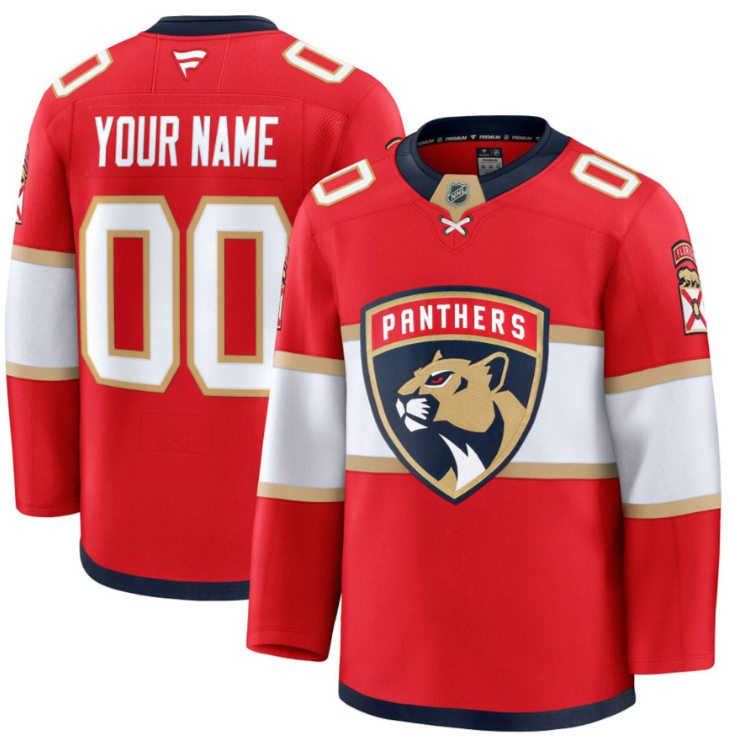 Men's Custom Florida Panthers Jersey Name, Number 2025 Premium All Stitched