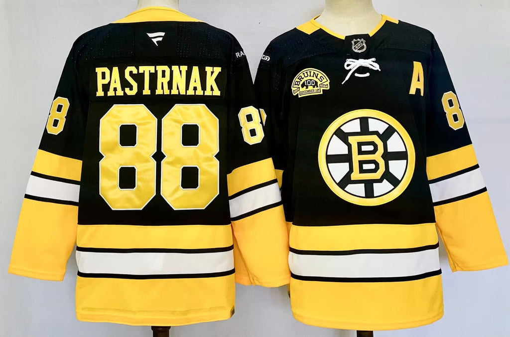 Men’s David Pastrnak Jersey #88 Boston Bruins Black Stitched