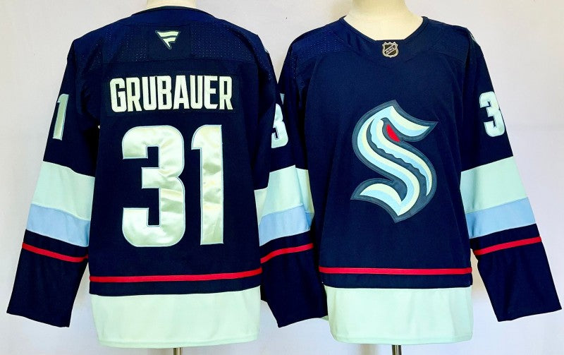 Seattle Kraken #31 Philipp Grubauer Jersey 2025 Premium Stitched