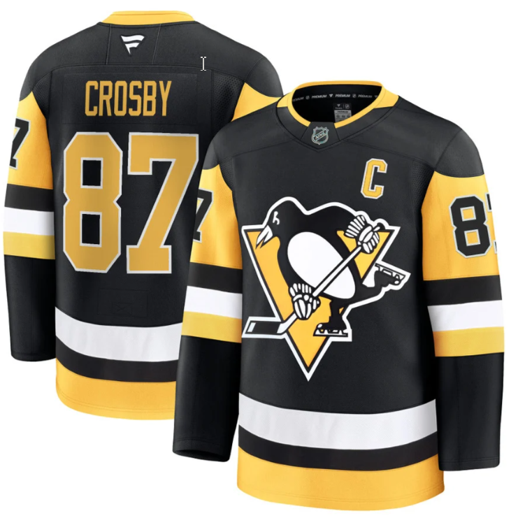 Men's Sidney Crosby Jersey #87 Pittsburgh Penguins 2025 Premium All Stitched