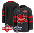 Men's Team Jersey Canada 4 Nations Face-Off 2025 Champions Patch Stitched