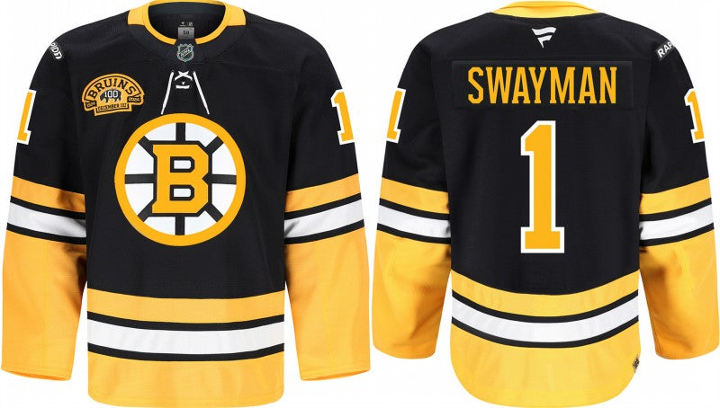 Boston Bruins #1 Jeremy Swayman Jersey 2025 Premium Stitched