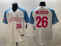 Mexico Baseball #26 Mexico Jersey White 2026 World Baseball Classic Home Stadium Stitched