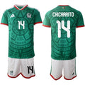 Mexico #14 CHICHARITO Jersey National Team x World Cup 2026 Home Green On Field Soccer