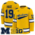 Michael Hage Jersey #19 Michigan Wolverines 2025-26 Premium Stitched Maize