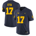 Michigan Wolverines #17 Enow Etta Football Jersey Stitched