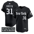 Mike Piazza Jersey #31 New York Mets Gothic Borough Edition Stitched