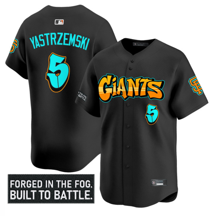 Mike Yastrzemski Jersey #5 San Francisco Giants Graffiti Fog City Drop