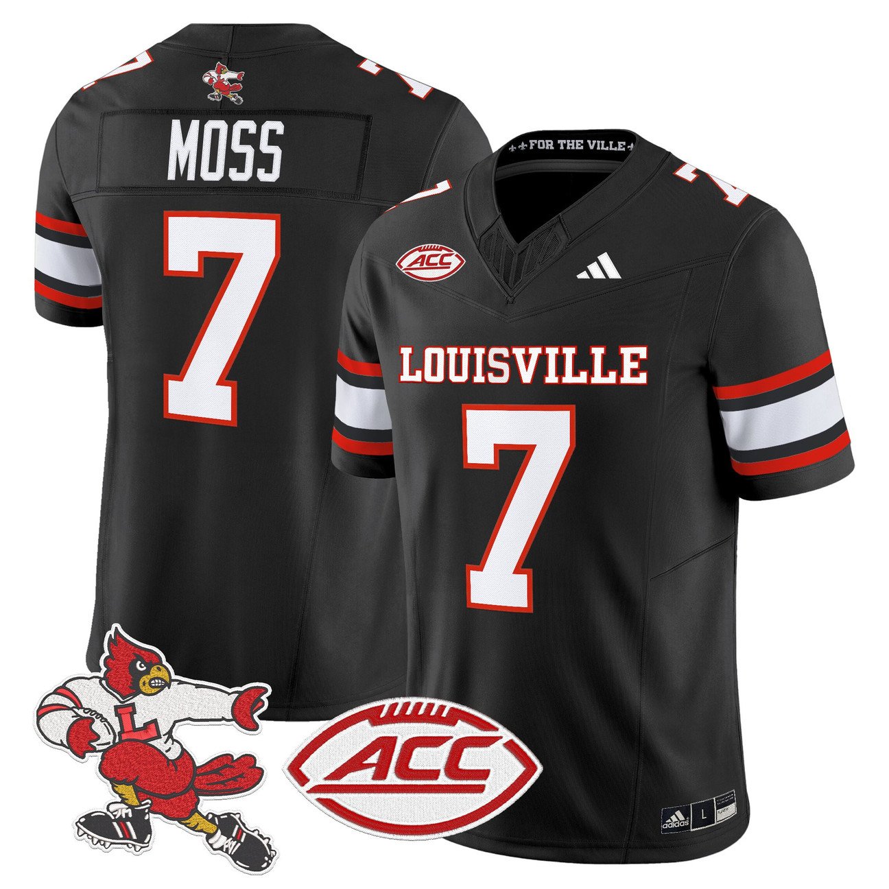 Miller Moss Jersey #7 Louisville Cardinals 2025 Vapor Stitched