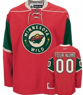 Minnesota Wild Customized Red Jersey Stitched