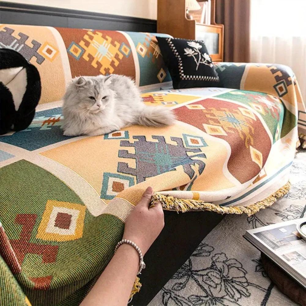 Modern Geometric Tribal Sofa Cover