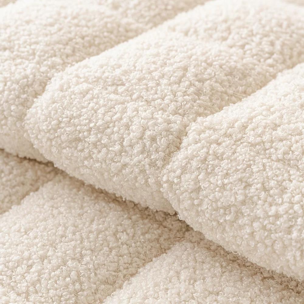 Modern Square Boucle Anti-Slip Couch Cover