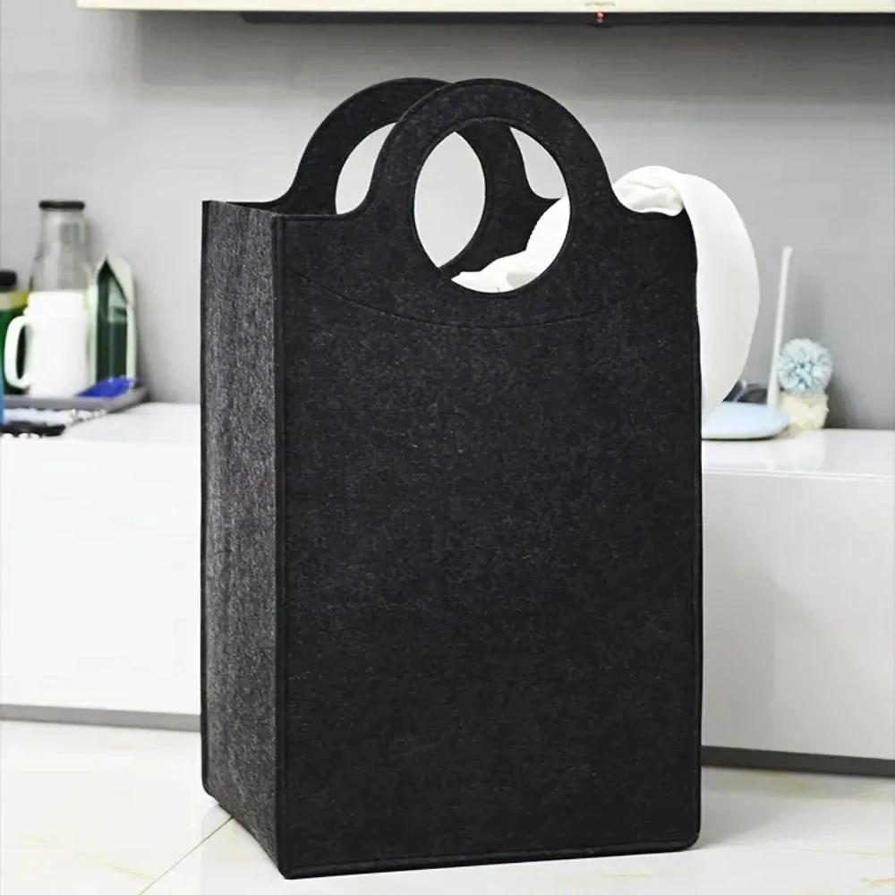 Oxford Fold Felt Laundry Basket