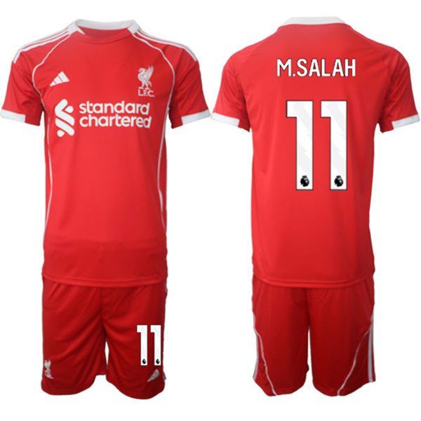 Mohamed Salah Jersey #11 Liverpool Red Home 2025-26 Soccer Suit