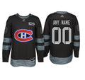 Montreal Canadiens Black 1917-2017 100th Anniversary Stitched NHL Custom Jersey