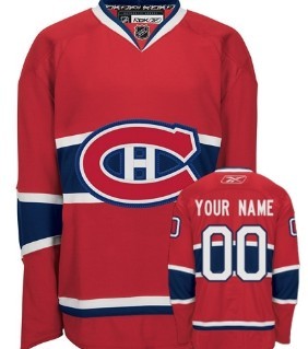 Montreal Canadiens Customized Red CH Jersey Stitched