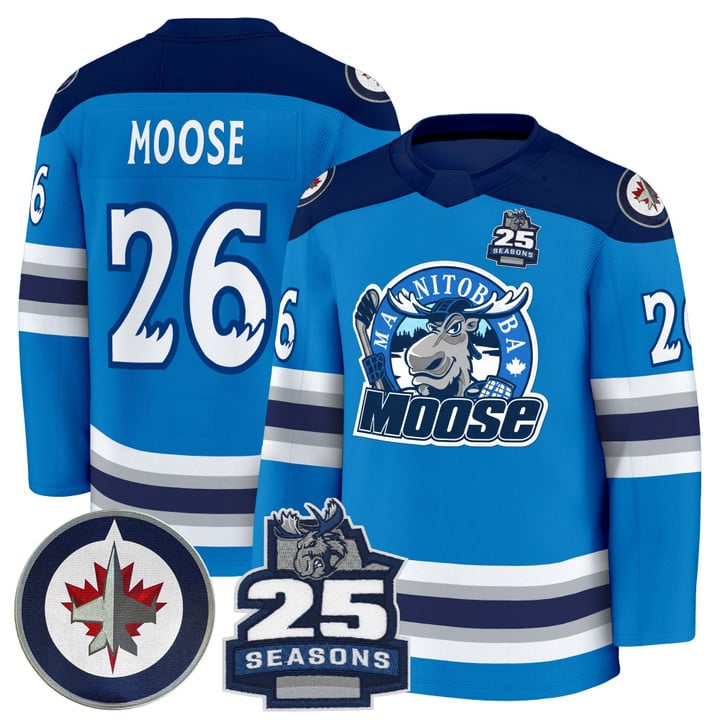 Moose Jersey #26 Manitoba Moose 2025 Premium All Stitched
