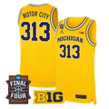 Motor City Jersey #313 Michigan Wolverines 2026 Final Four Stitched Maize