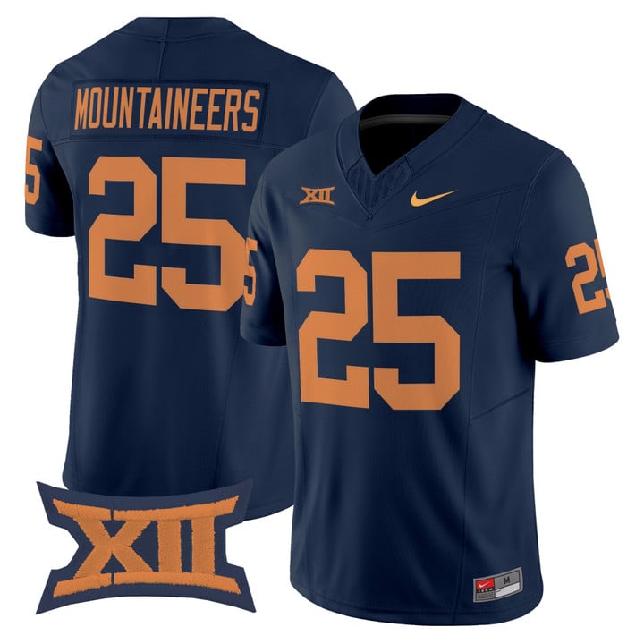 Mountaineers Jersey #25 West Virginia Mountaineers 1965 Throwback Stitched