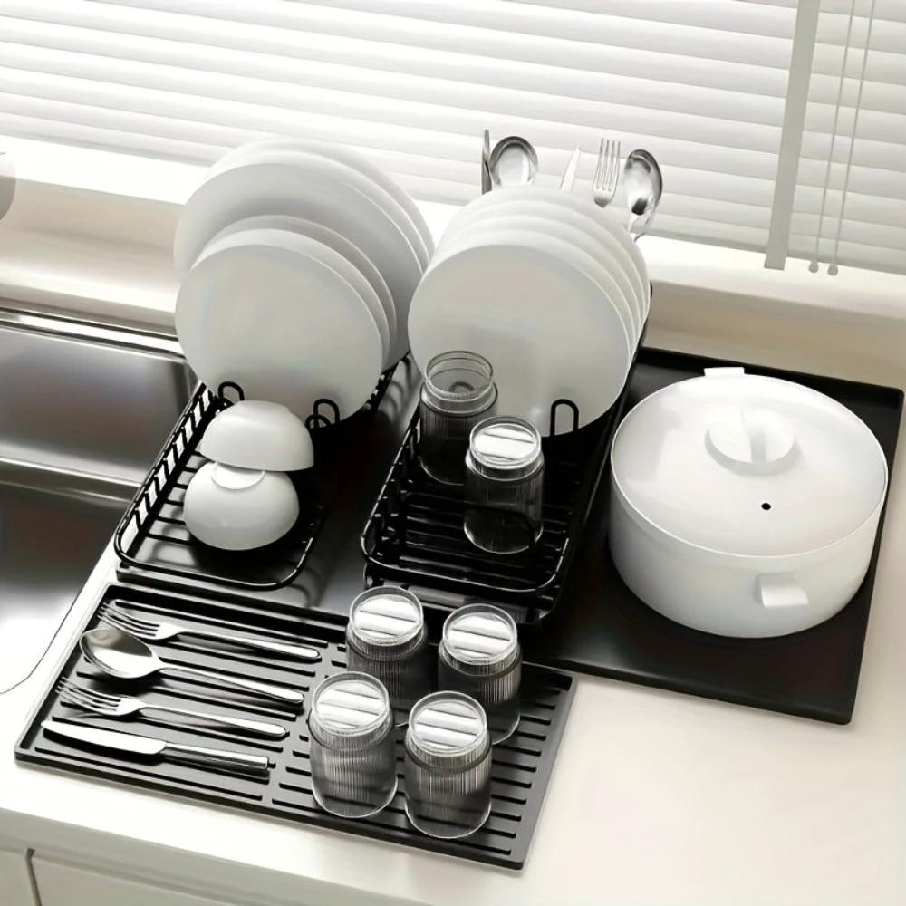 Multifunctional Silicone Coffee Bar Mat with Drainage