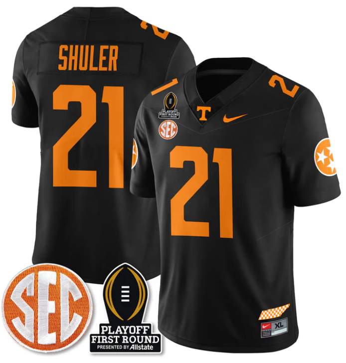 Navy Shuler Jersey #21 Tennessee Vols Playoff First Round Patch
