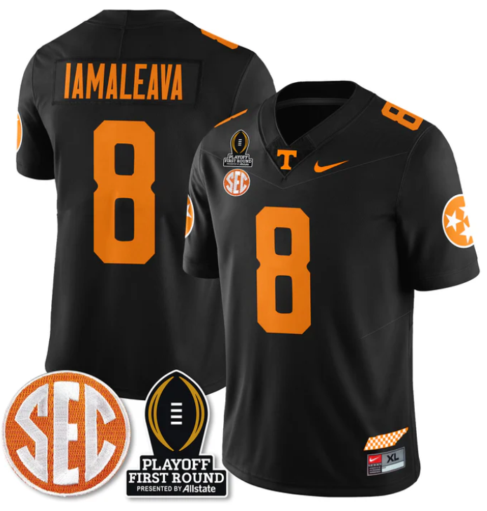 Nico Iamaleava Jersey #8 Tennessee Vols Playoff First Round Patch