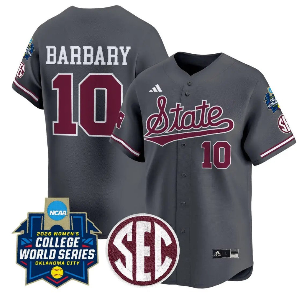 Nadia Barbary Jersey #10 State Softball 2026 World Series Stitched