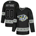 Nashville Predators Custom Black Team Logos Fashion Jersey Stitched
