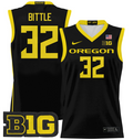 Nate Bittle Jersey #32 Oregon Ducks 2024 Lightweight Basketball Black
