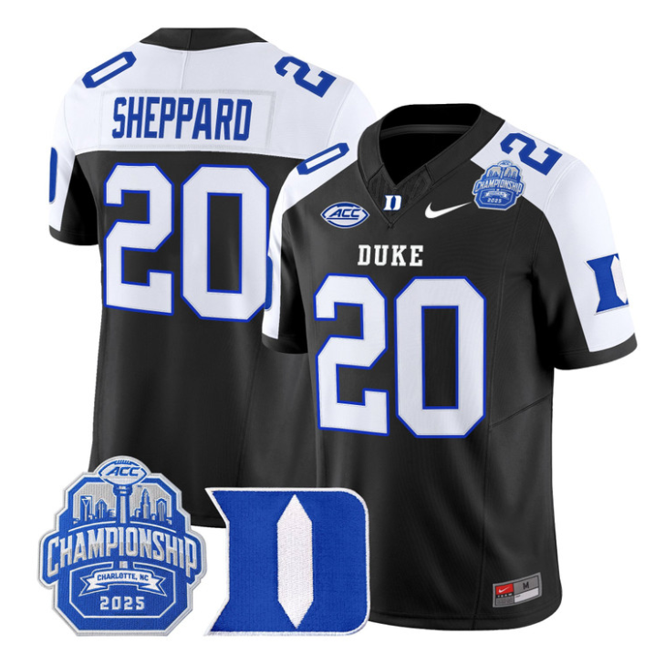 Nate Sheppard Jersey #20 Duke Blue Devils 2025 ACC Championship Stitched