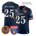 Navy 250th Jersey #25 Navy Midshipmen 250th 2026 Liberty Bowl Stitched Navy