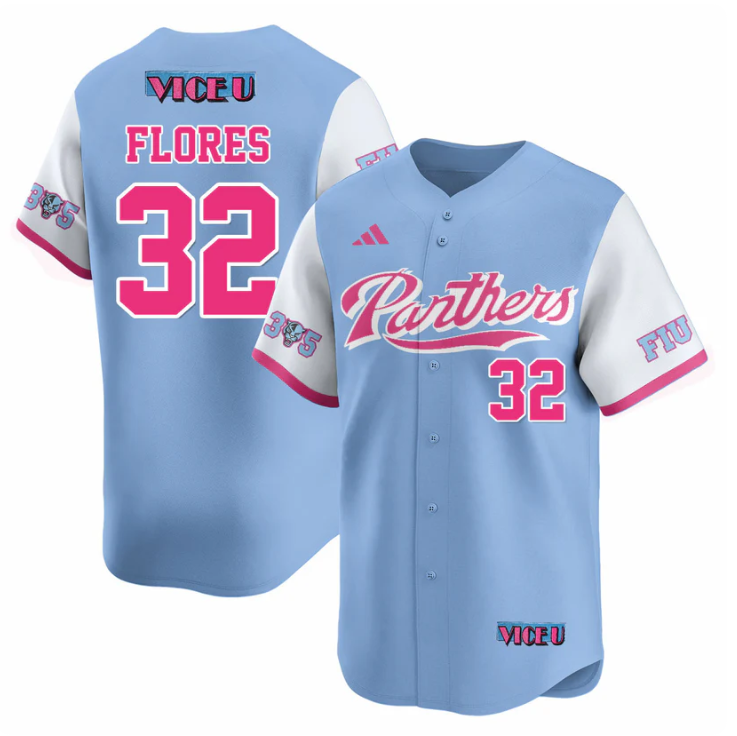 Nelson Rivera Flores Jersey #32 FIU Baseball 2025 Vice U Stitched
