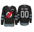 New Jersey Devils Black 1917-2017 100th Anniversary Stitched NHL Custom Jersey
