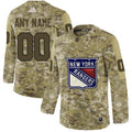 New York Rangers Camo Customized Jersey Stitched