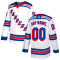 New York Rangers White Custom Jersey Stitched