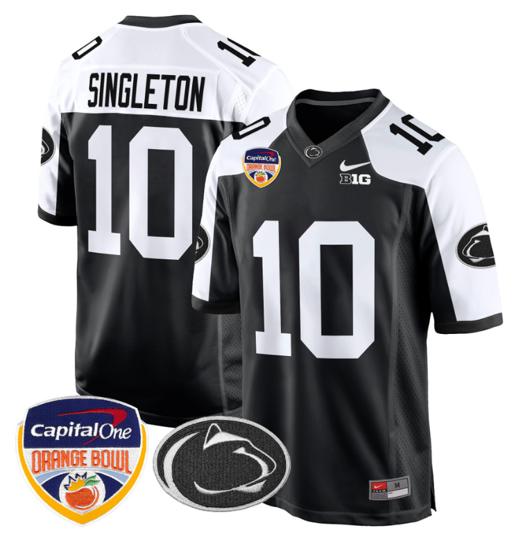 Nicholas Singleton Jersey #10 Custom Penn State Orange Bowl Patch