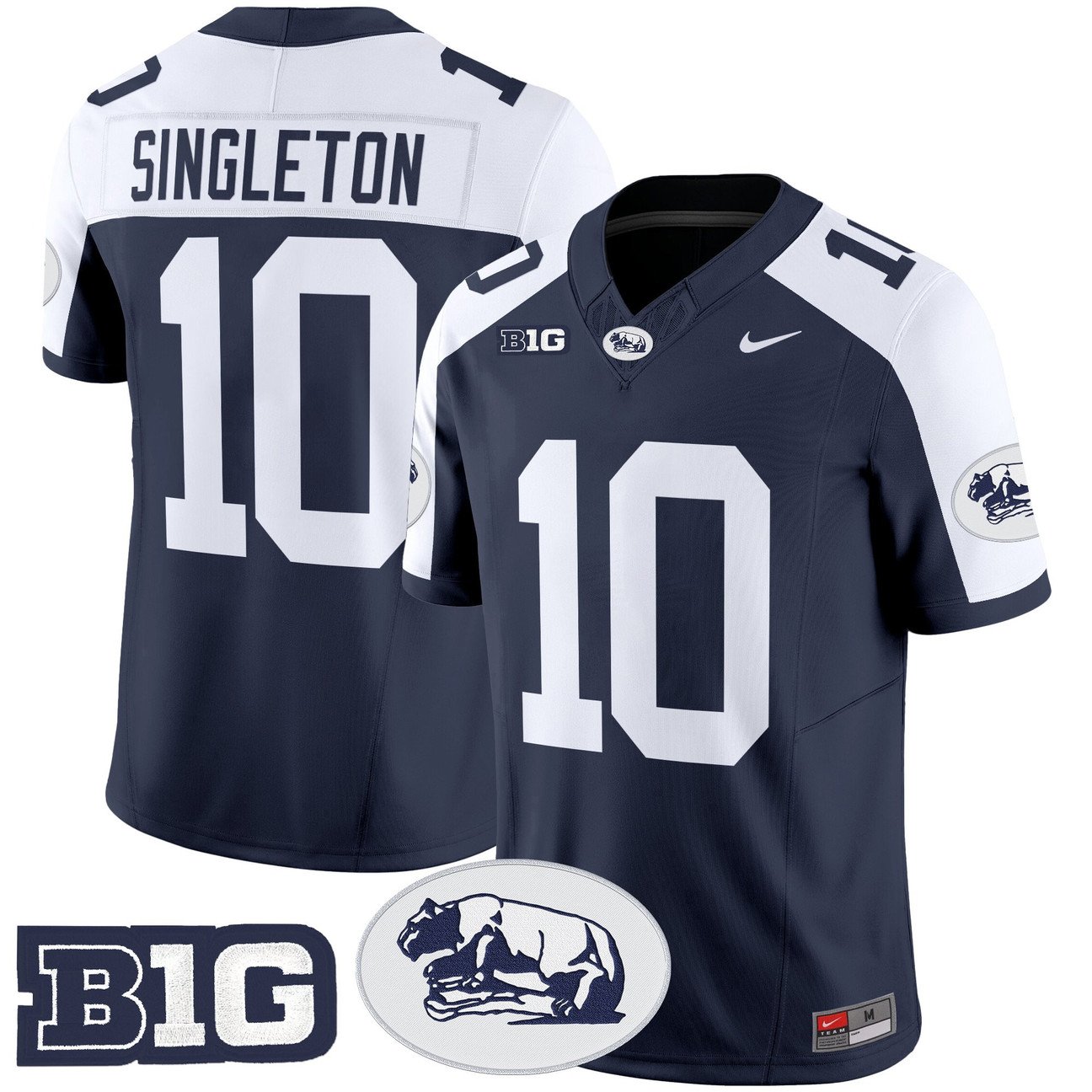 Nicholas Singleton Jersey #10 Penn State 2025 Throwback Stitched