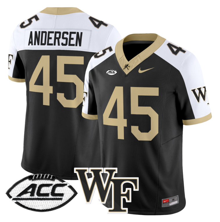 Nick Andersen Jersey #45 Wake Forest Demon Deacons 2024 Stitched
